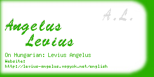 angelus levius business card
